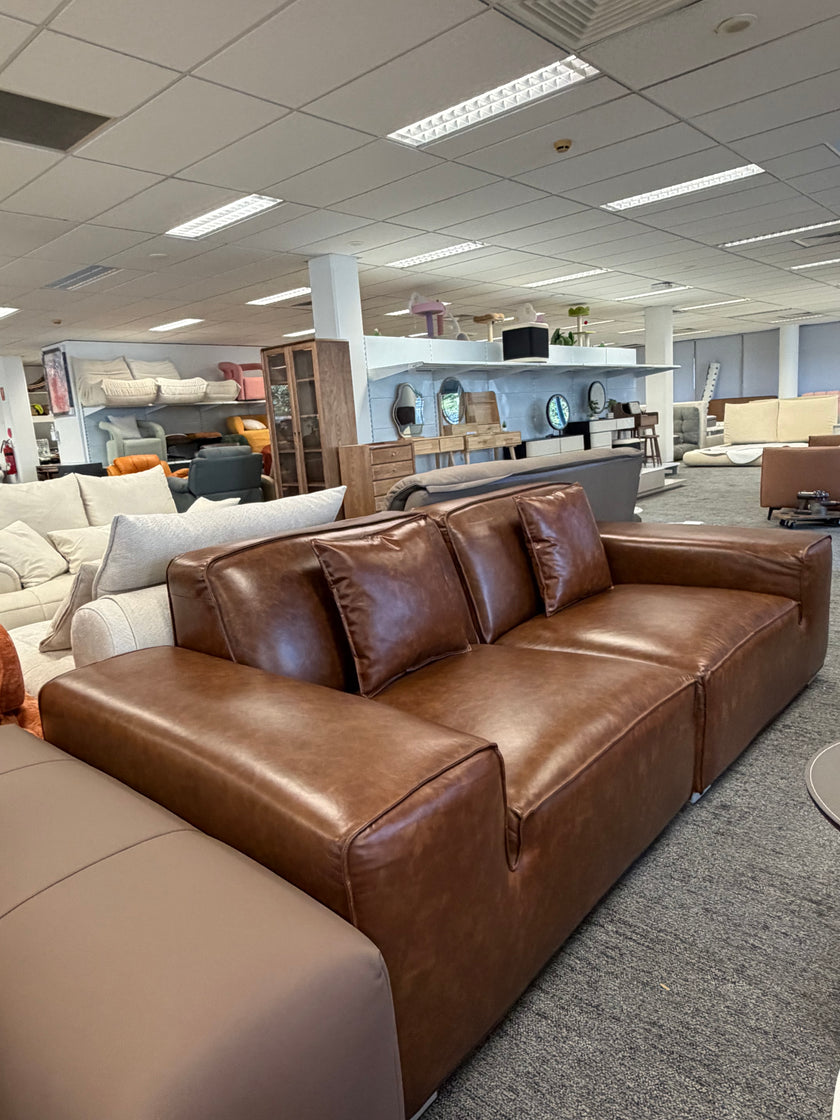 Pre Sale Vintage Brown Genuine Leather Sofa