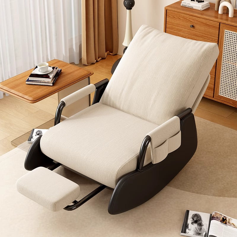 Beige Lounge Chair/Footrest