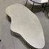 Gray Saddle Leather/Irregular Rock Plate/Coffee Table