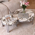 Pre Sale Luxury 'Snow Mountain Blue' Luxe Stone Nesting Coffee Table Set