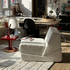 White Snowflake Velvet Triple Folding Modular Sofa