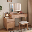Walnut Finish Solid Wood Dressing Table With Drawers