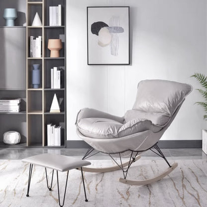 Light Gray/Iron Lounge Chair