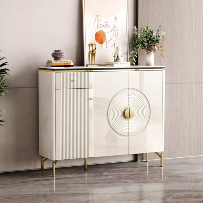 White Rock Panel Shoe Cabinet/Circular Door