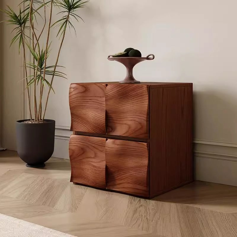 Solid Wood Ripple Chest of Drawers in Mid-Century Colour