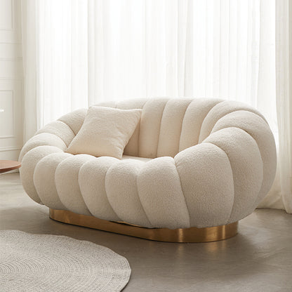 Pumpkin Sherpa Sofa
