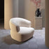Round Upholstered Lounge Chair - Lamb Fleece