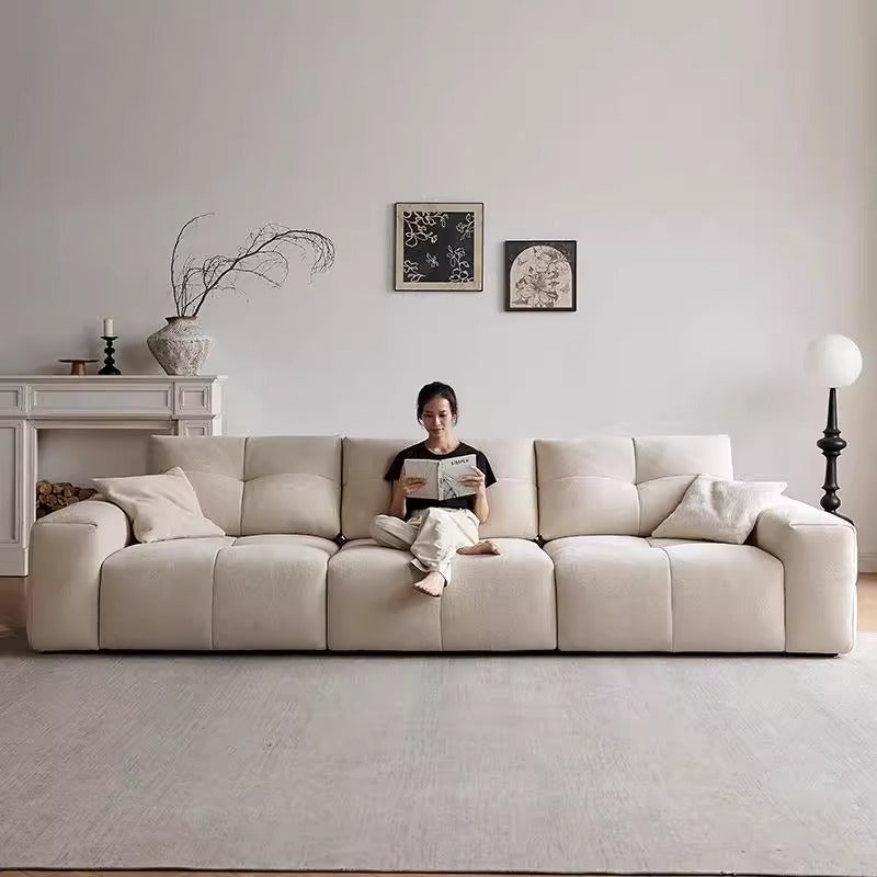 Pre Sale Oatmeal Chenille Pixel Function Sofa