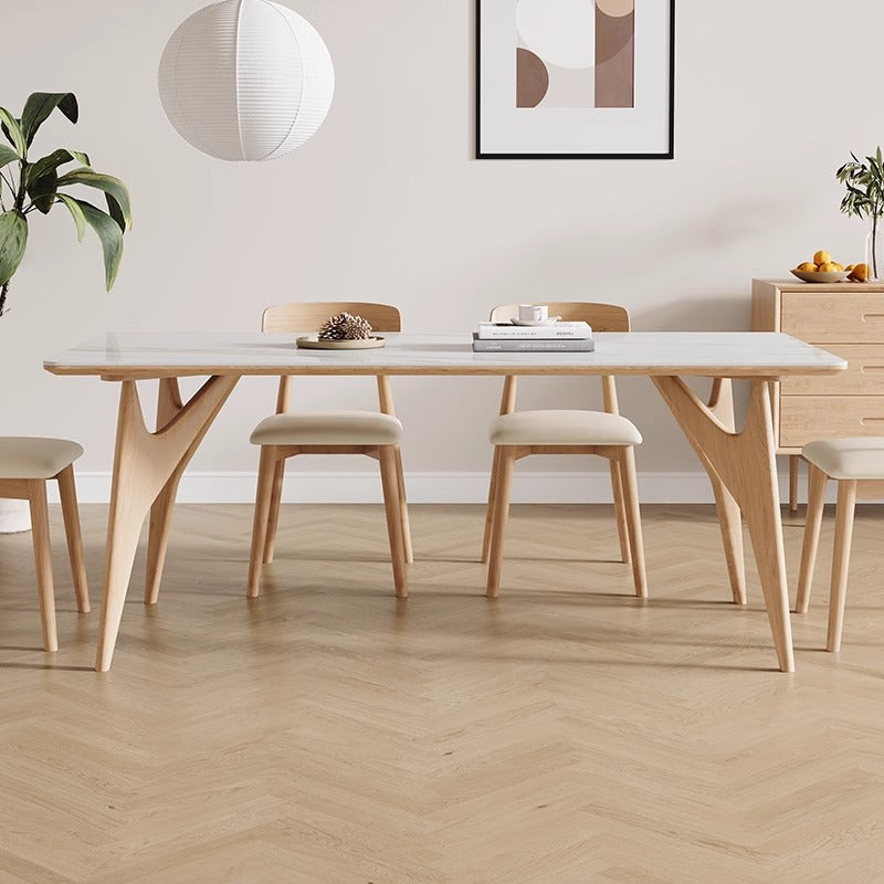 Pre-sale Shiny Snowy Mountain White Rock Bird Dining Table/No Chairs