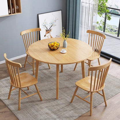 Natural Wood/Cross-Leg/Round Table