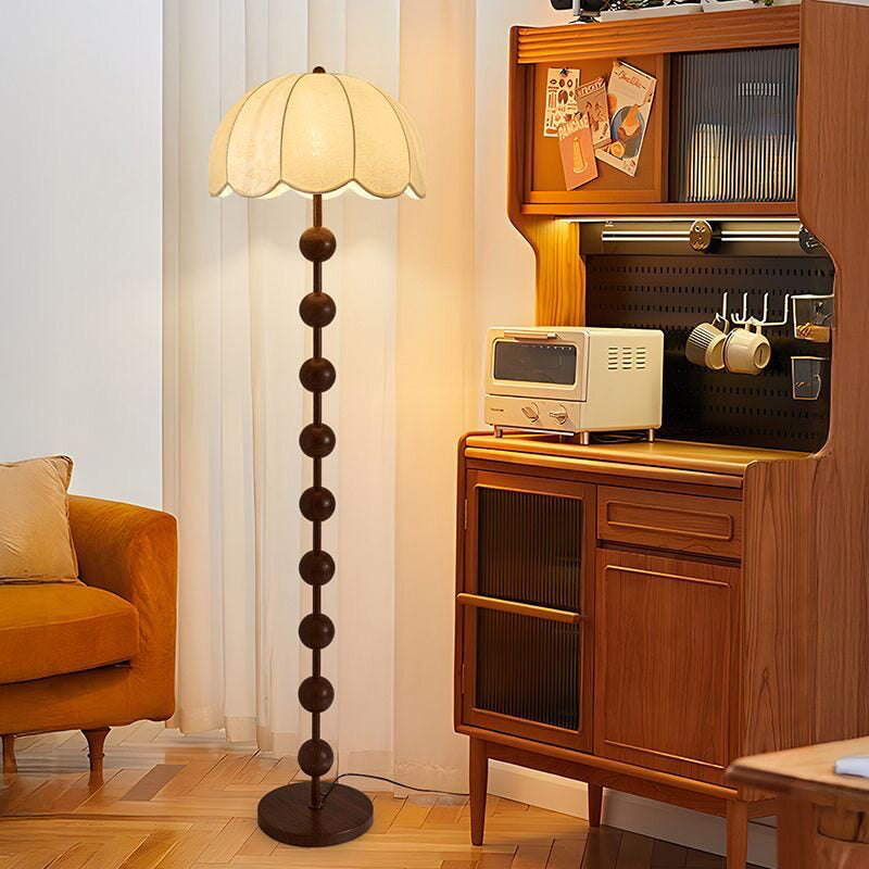 Mid-Century Modern Spherical Floor Lamp with Tri-Color Light and Pole Stand