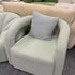 Soft Curved Lounge Chair - Lamb Plush Fabric