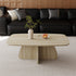 Yellow Travertine Rectangular Coffee Table with Matching Stools