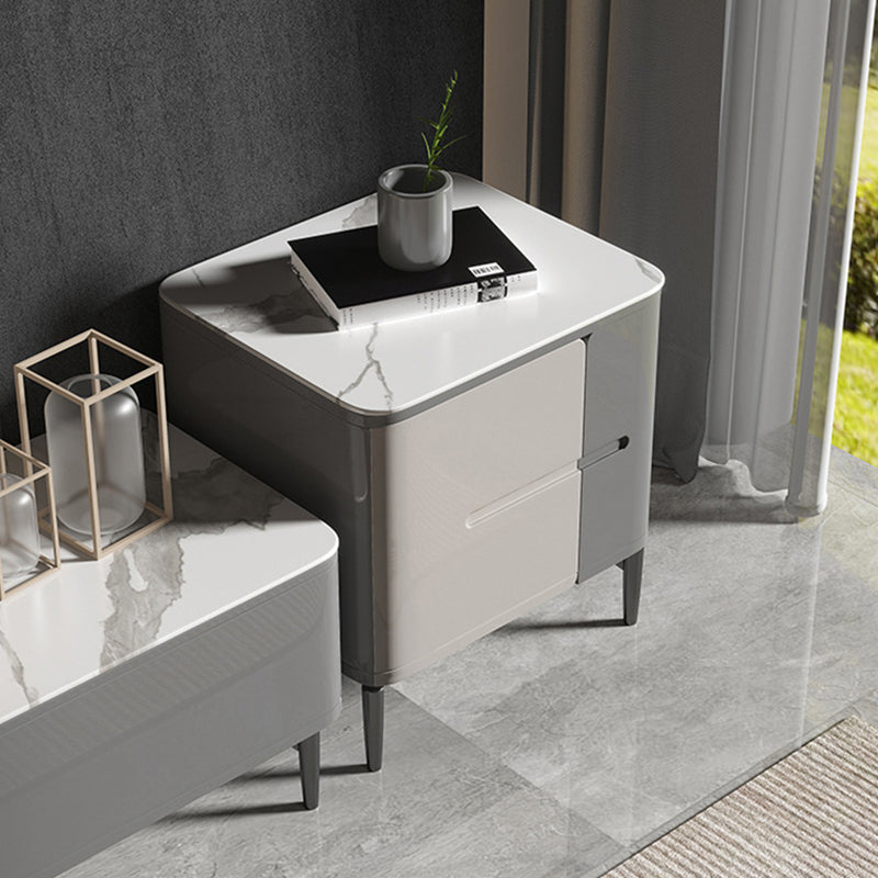 Gray & White/Fish Belly/White Rock Panel/Two Bucket Cabinet