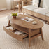 Pre Sale Walnut-colored ash wood oval tea table