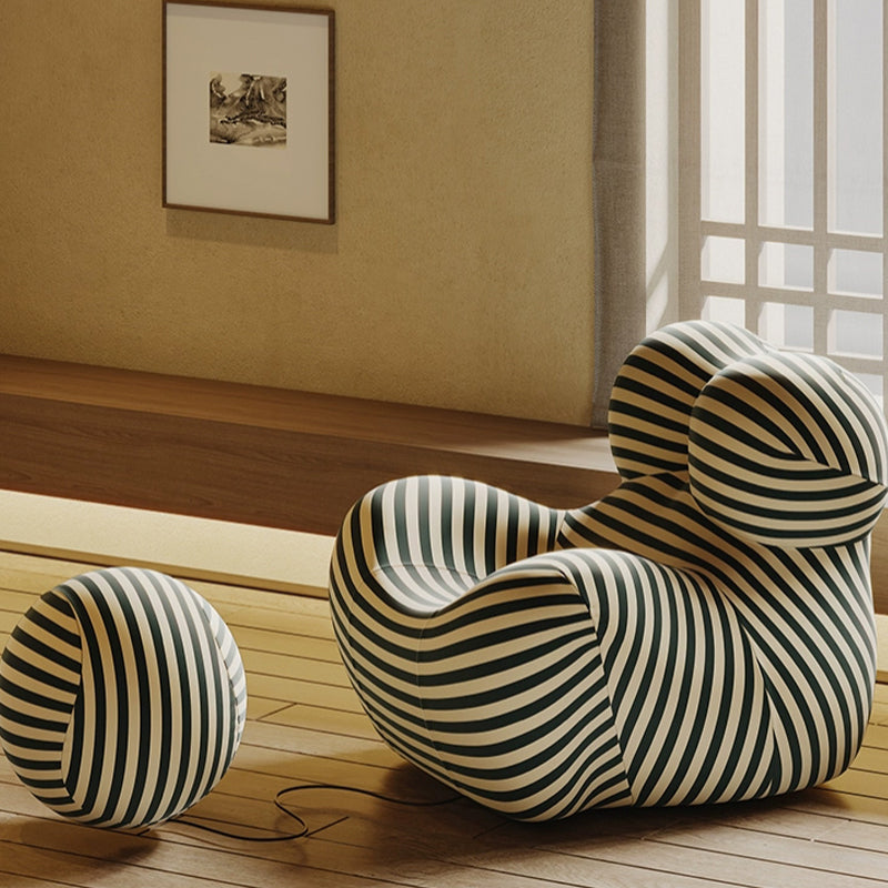 Stripe Shaped/Cotton/Lounge Chair/Large