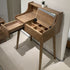 Pre Sale Walnut-Stained Ash Wood Vanity with Flip-Top Mirror and Stool