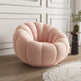 White Casual Pumpkin Lounge Chair - Lamb Fleece