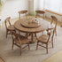Pre Sale Round Walnut-Toned Ash Wood Dining Table with Lazy Susan