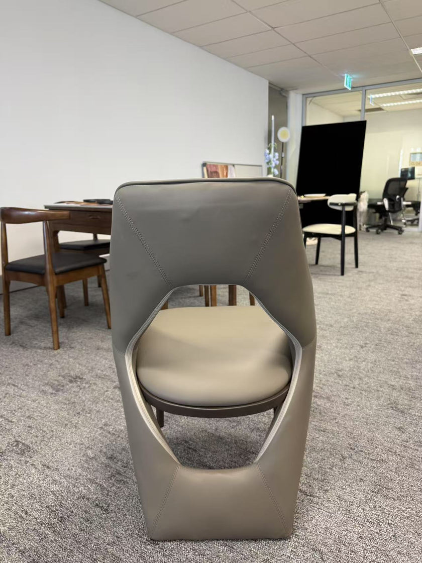 Gray Velvet Angel Wing Tailed Dining Chair