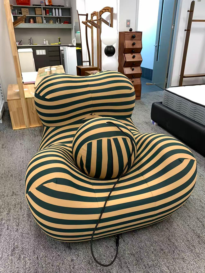Stripe Shaped/Cotton/Lounge Chair/Large