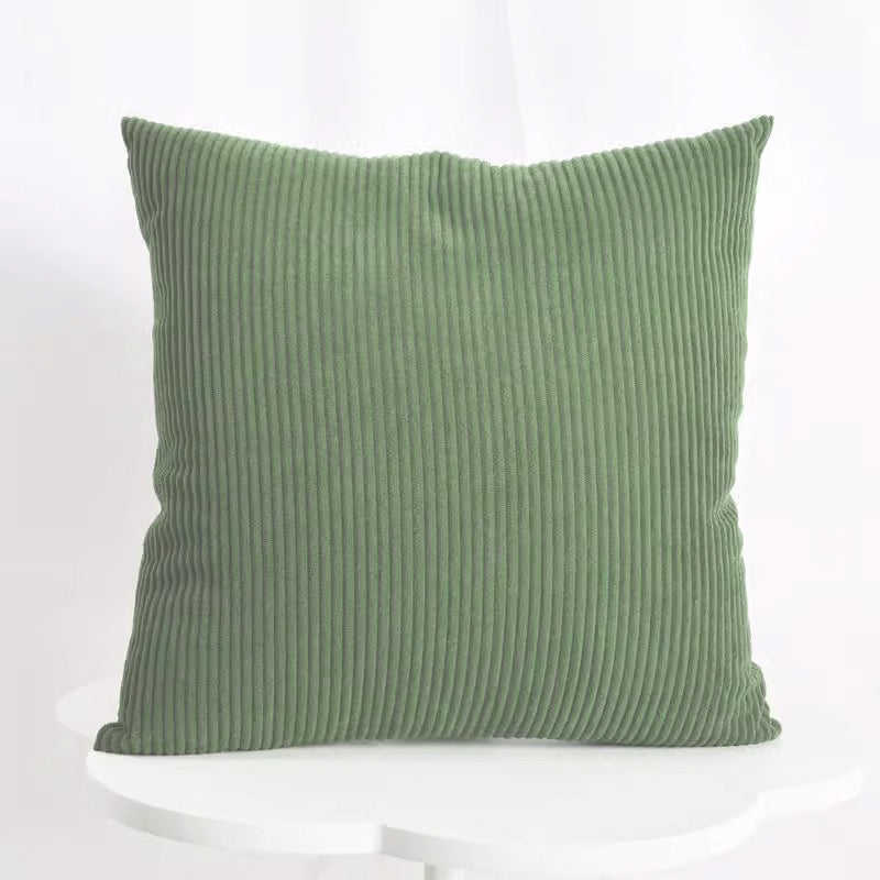 Green/Corduroy/Square Cushion