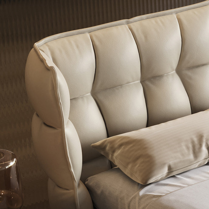 Beige Shizeng Cowhide Muscle Bed