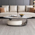 Pandora Marble Coffee Table With Brushed Steel Base/130