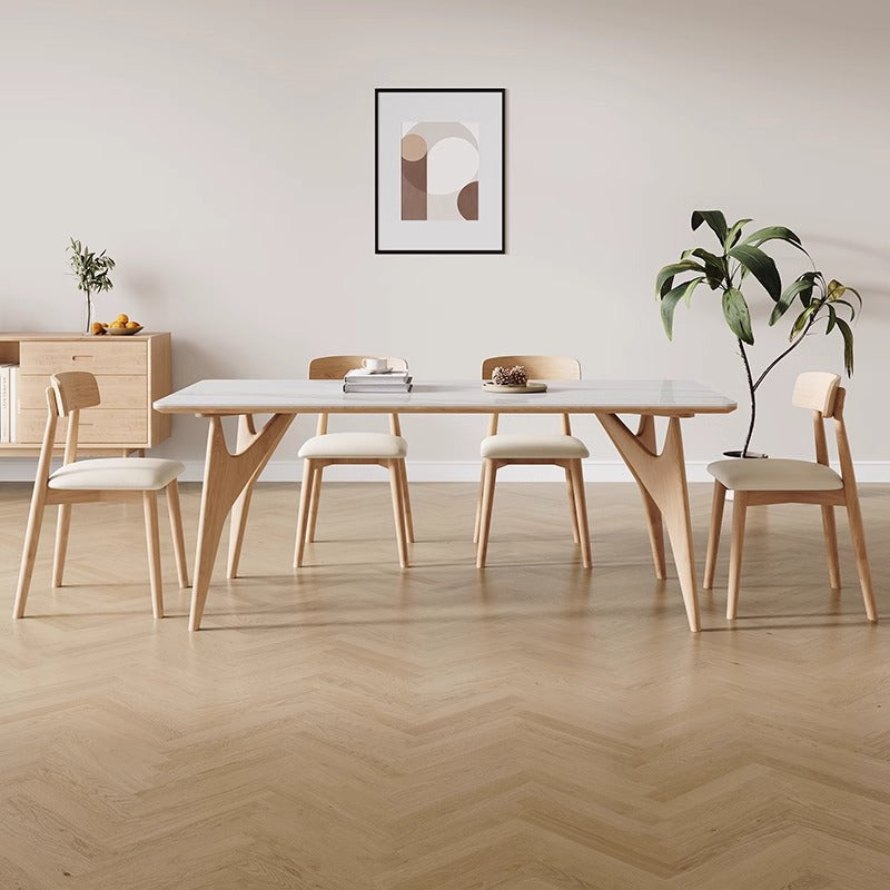 Pre-sale Shiny Snowy Mountain White Rock Bird Dining Table/No Chairs