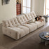 Milky White Chenille Straight 3-4 Seater Sofa