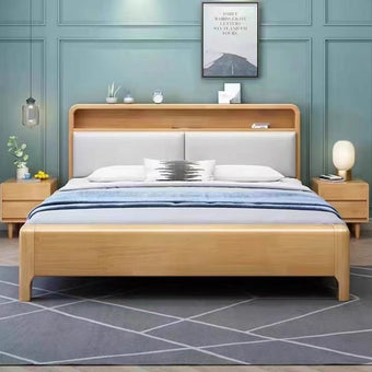 Pre Sale Wood Single Bed with Headboard Storage Cabinet/153