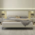 Genuine Leather/Elephant Gray/Solid Wood Bed/With Lights/183