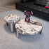 Pre Sale Luxury 'Snow Mountain Blue' Luxe Stone Nesting Coffee Table Set