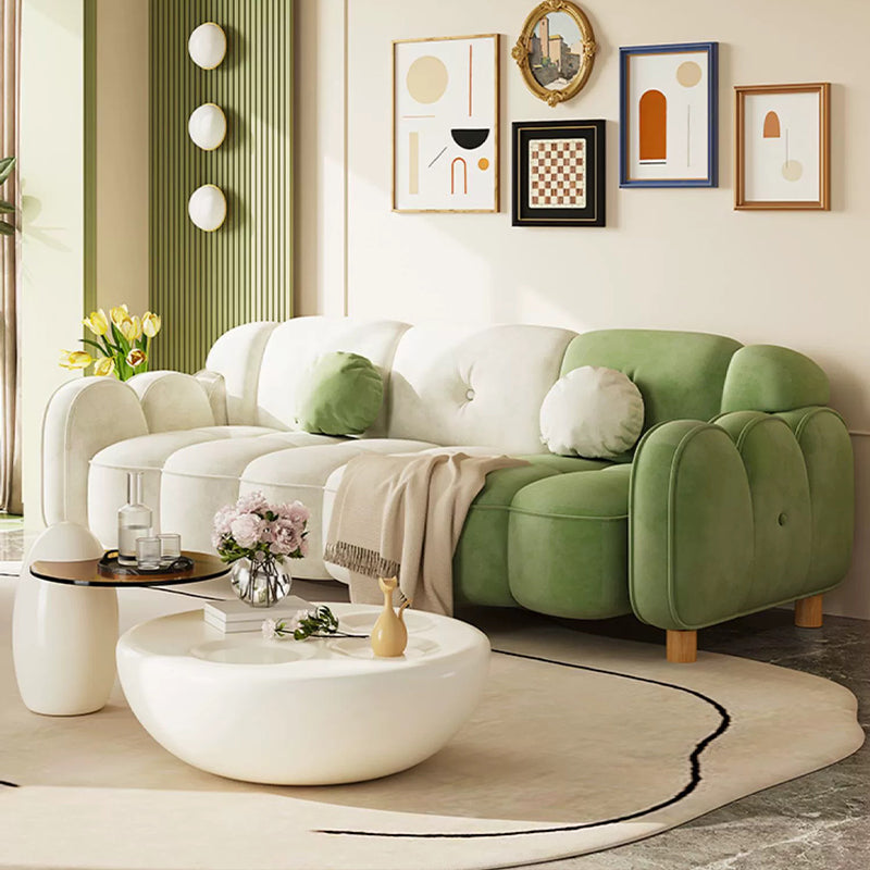 Baby Plush Sofa/White Green/Color Matching/Lace Design/290