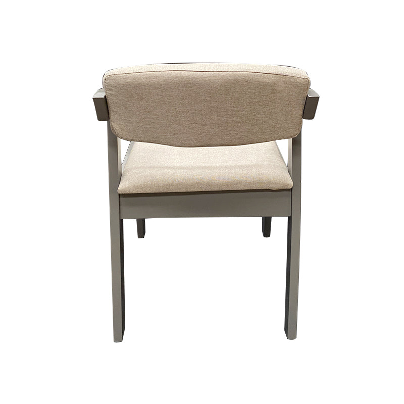 Grey/Solid Wood/Velvet Cushion/Cow Horn Chair