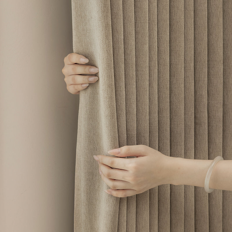 Chenille Jacquard Curtains in Cotton-Linen Blend