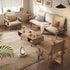Pre Sale Nordic style beige linen fabric upholstered ash wood three-seater sofa
