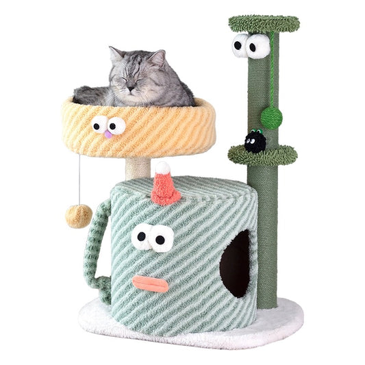 Monster Triple-Layer Cat Scratching Tree