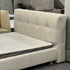 Off White/Solid Wood/Bed/4-Grid/153/183