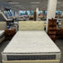 Genuine Leather/Cream White/Soft-Covered/Solid Wood Bed/153/183