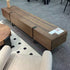 Walnut Grain TV Console with Drawers & Brushed Black Titanium Accents
