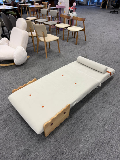 White/Wooden Frame/Lounge Chair