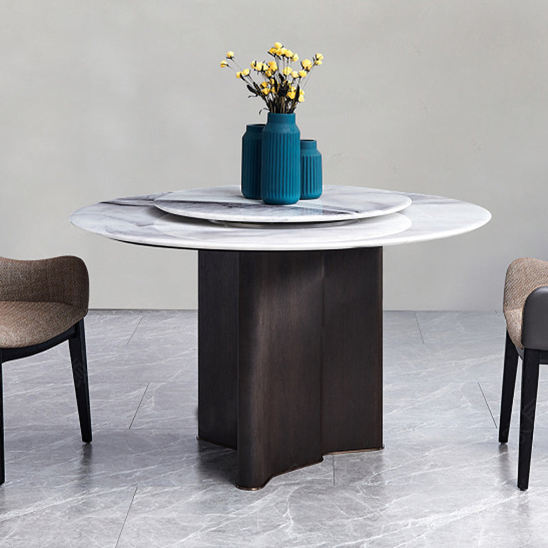 Microcrystalline Stone Table with Walnut Base 150