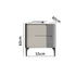 Gray & White/Fish Belly/White Rock Panel/Two Bucket Cabinet