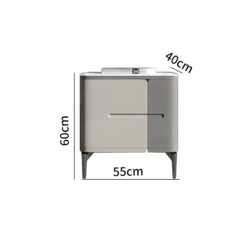 Gray & White/Fish Belly/White Rock Panel/Two Bucket Cabinet