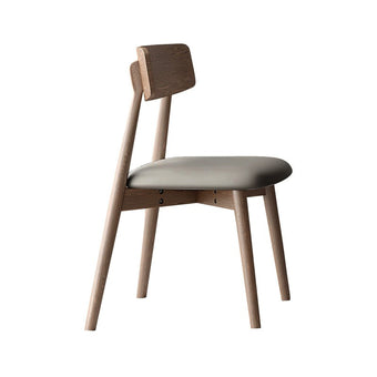 Walnut Gray PU Cushion Dining Chair