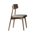 Walnut Gray PU Cushion Dining Chair