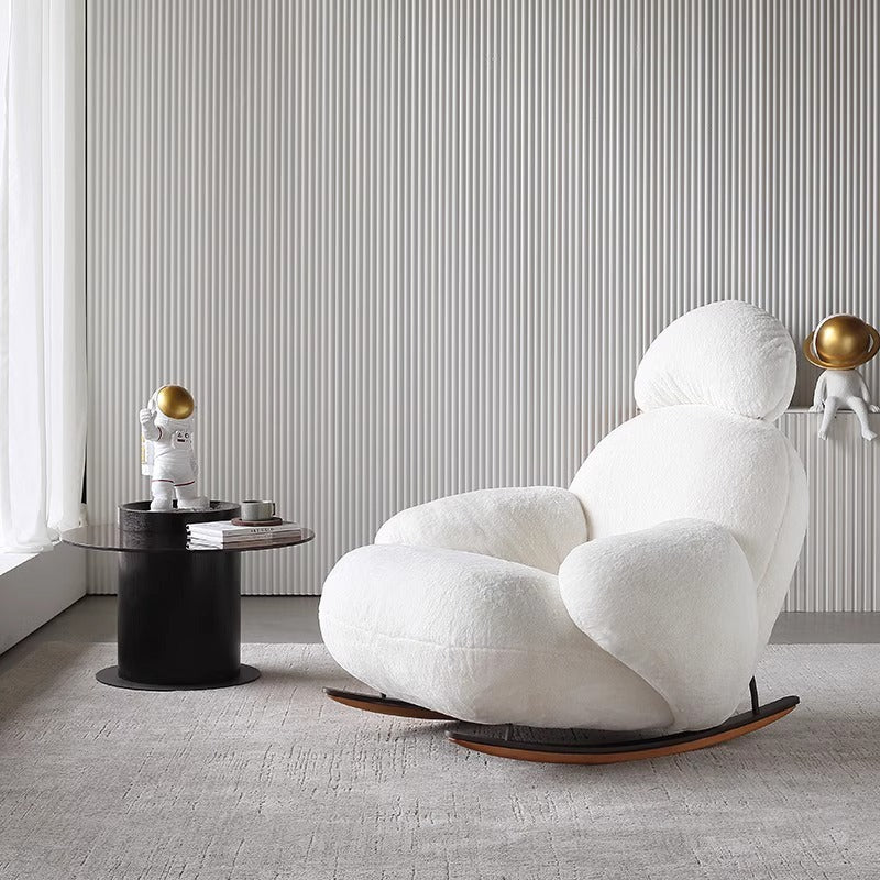 White Lounge Chair/Footrest