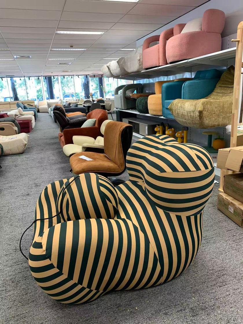 Stripe Shaped/Cotton/Lounge Chair/Large