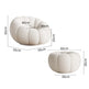 White Casual Pumpkin Lounge Chair - Lamb Fleece